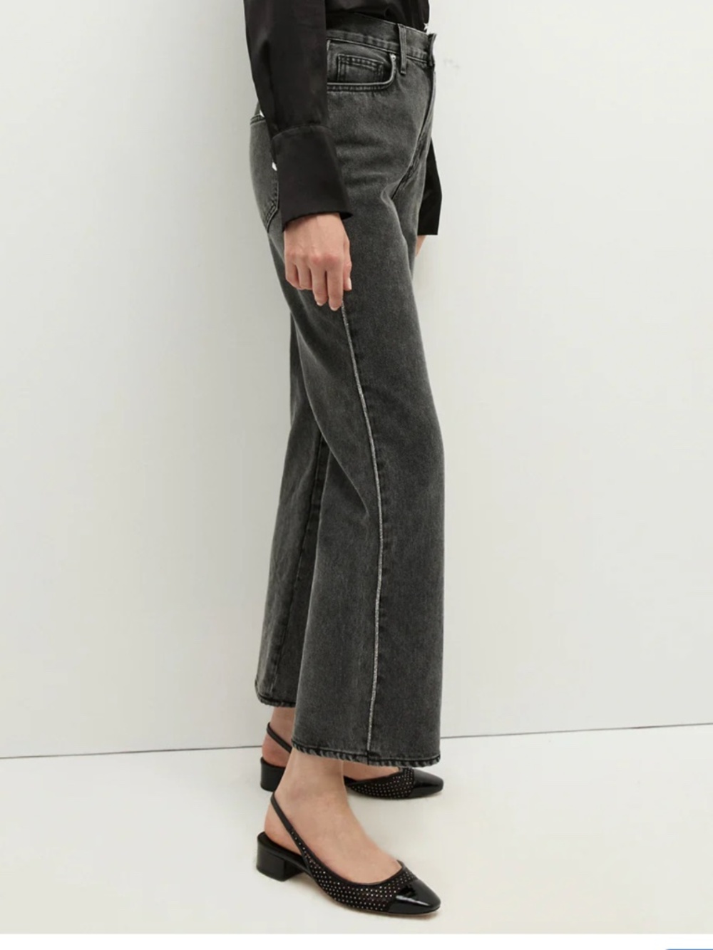 Veronica Beard Dylan Straight-Leg Jean - Stoned Washed Onyx